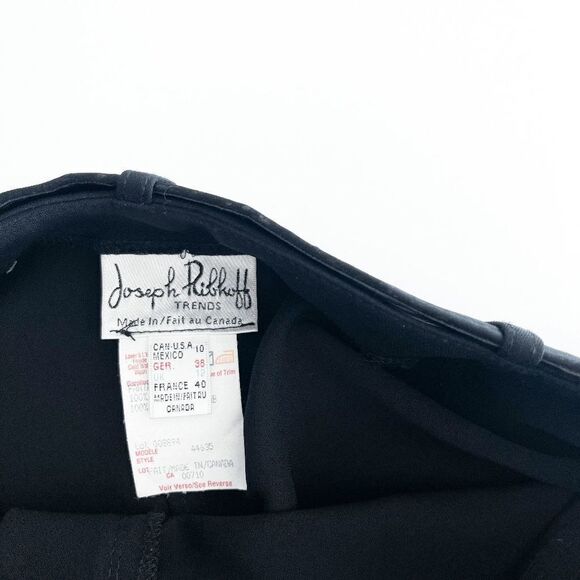 Joseph Ribkoff Women's Tailored Trouser Pants Belted Rhinestone Buckle Black 10 - Picture 3 of 8